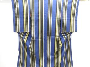 大正ロマン　縞織り出しお召着物